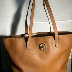 Michael Kors Tan Leather large Tote Bag